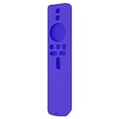 Silikonskydd för Xiaomi TV Stick 4K Anti-Slip Fjärrkontrollfodral med Snodd (Lila set)