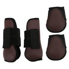 4pcs Horse Leg Boots Shock Absorbing Horse Support Boots for Jumping Riding CompetitionSet of Brown Medium