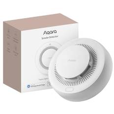 Aqara Rauchmelder, Erfordert Aqara Zigbee 3.0 Hub, Feuermelder Rauchwarnmelder mit 85dB-Sirene, Brandmelder mit 10 Jahren Batterielebensdauer, Unterstützt HomeKit, Alexa, Google, Matter Over Bridge
