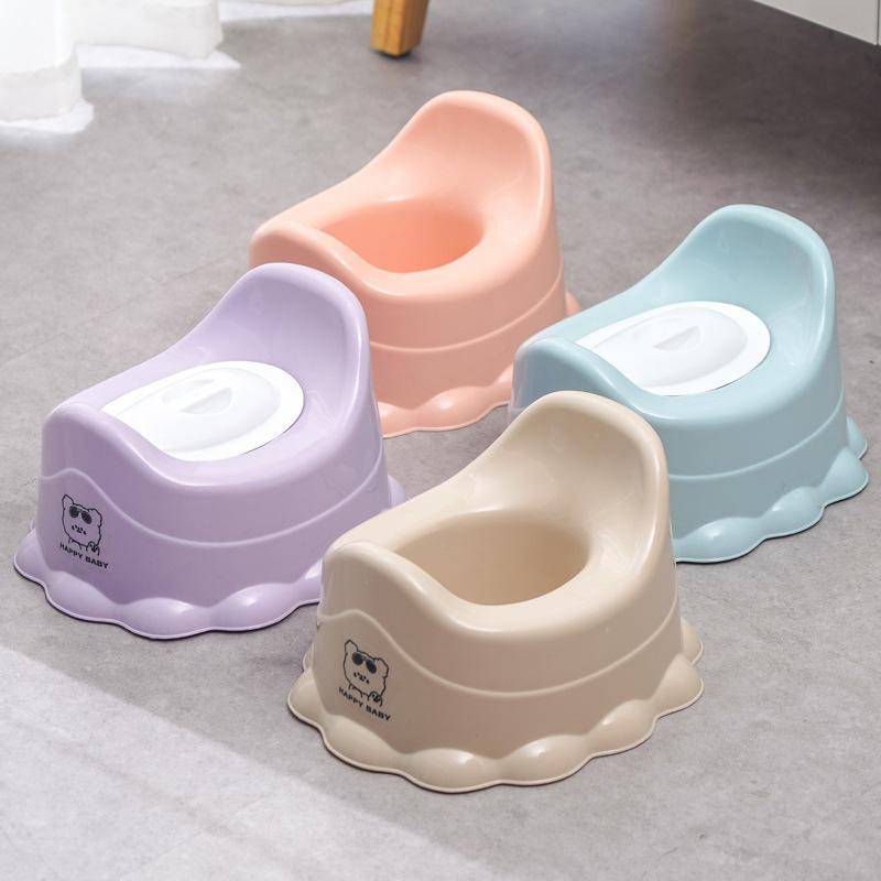 Potta Potträningstol Bärbar Plast Läckagesäker Potta Urinal Söt Tecknad Potträningstol Spädbarn Toalettartiklar blå