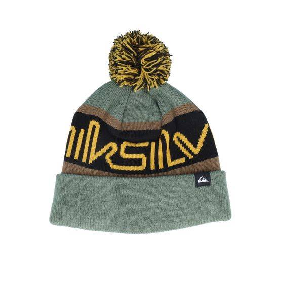 Quiksilver - Grön pom Beanie - Kids Summit Beanie Laurel Wreath Green Pom @ Hatstore