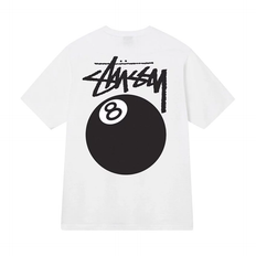 Stussy Tee 8ball White - large