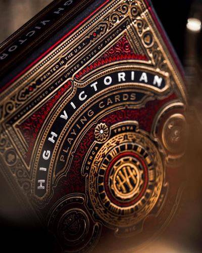 High Victorian Playing Cards - red