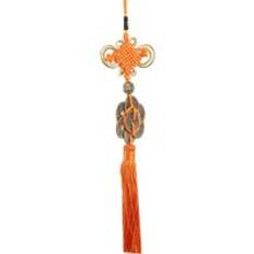 Kinesiska egenskaper ornament kinesiska tofsar hantverk heminredning knut tofs h&#xE4;ngande tofs h&#xE4;ngande hantverk - orange