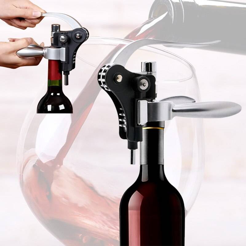 Power vinöppnare flaska korkskruv zinklegering öppnare inbyggd folieskärare premium kanin spak korkskruv för vin - T1