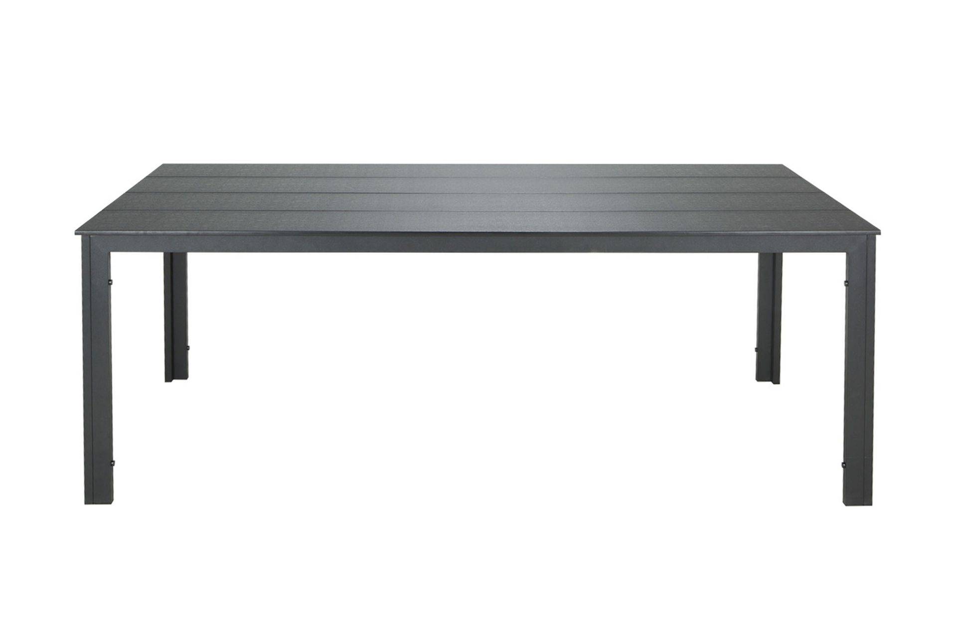 Comfort Garden Tunis Stort Rektangulärt Matbord utomhus 205x90 cm i metall och plast - Svart Matbord ute