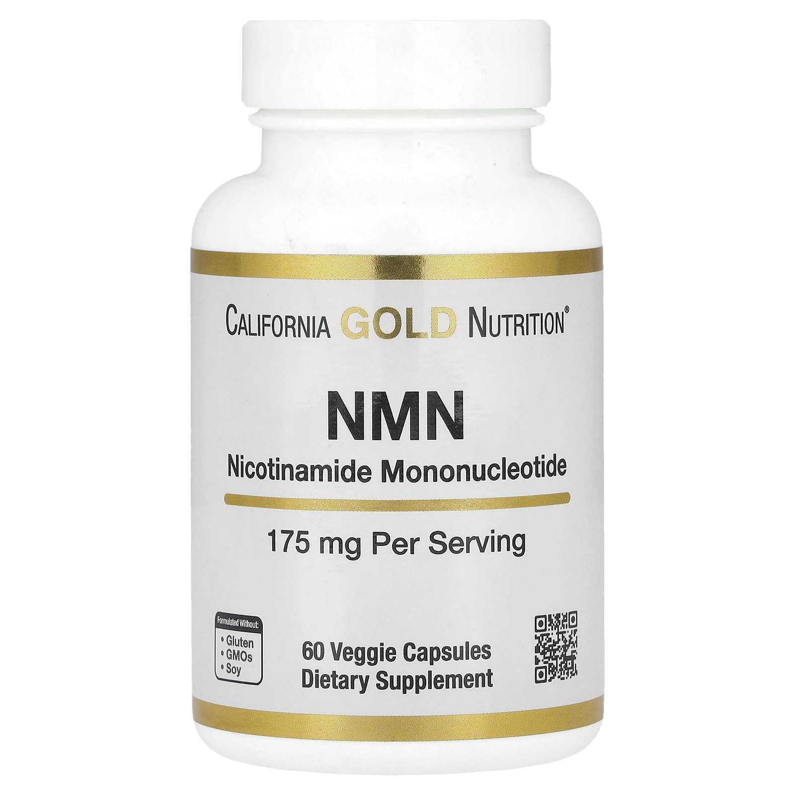 California Gold Nutrition, NMN, 175 mg, 60 vegetabiliska kapslar