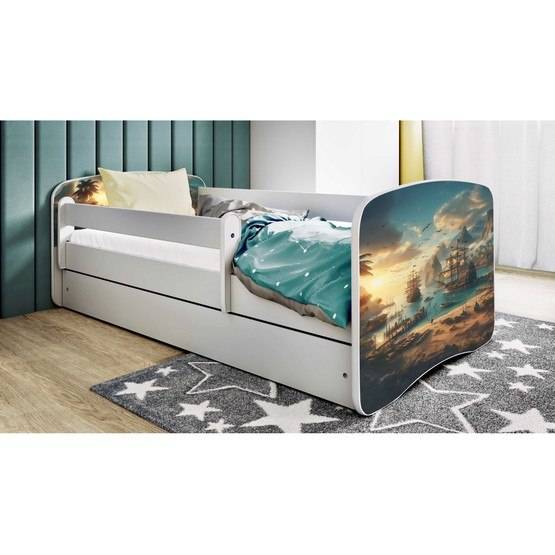 Kocot Kids Barnsäng - Babydreams Vit Med Låda Och Madrass - Skepp 160x80 Cm