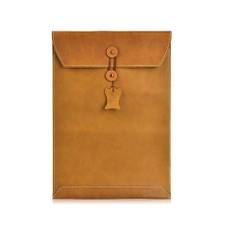 Costowns Genuine Cowhide Leather Briefcase A4 Large Second Bag Bag Handbag A4 Size Inch iPad Air Storage Business Envelope Bag Document Case Men's