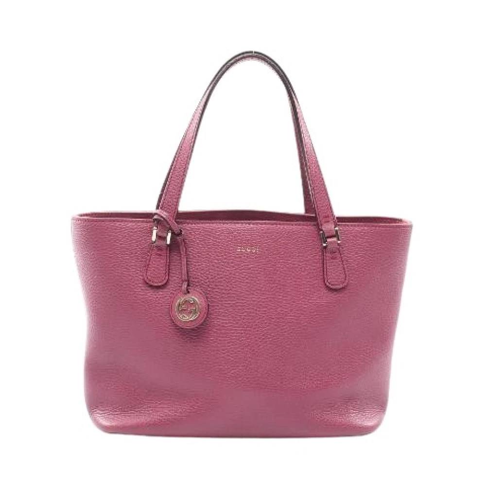 Gucci Vintage Pre-owned Interlocking G Tote Bag - Vintage - Dame - Lyserød - ONE SIZE - Læder