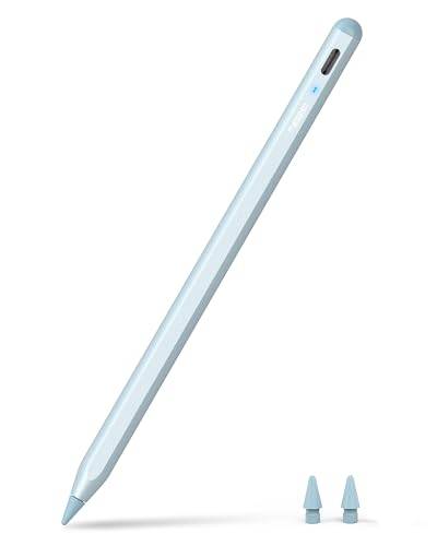Metapen Pencil A8 Compatible iPad 2018-2026, 2X Faster Charge, Stylus Pen Compatible Apple iPad 11 A16/10th~6th Gen, Pro 13/12.9/11'' i Pad Air 7M4/7~3th, Mini 5/6th, Ice Blue