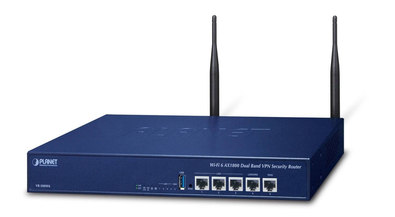 Planet VR-300W6 Wi-Fi 6 AX1800 Dual Band Bordrouter med VR-300W6
