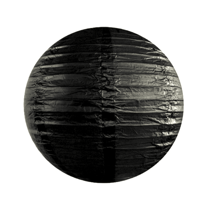 Sort Papirs Lanterne - 25 cm.