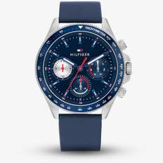 Tommy Hilfiger Mens Clark Blue Leather Strap Watch 1792209