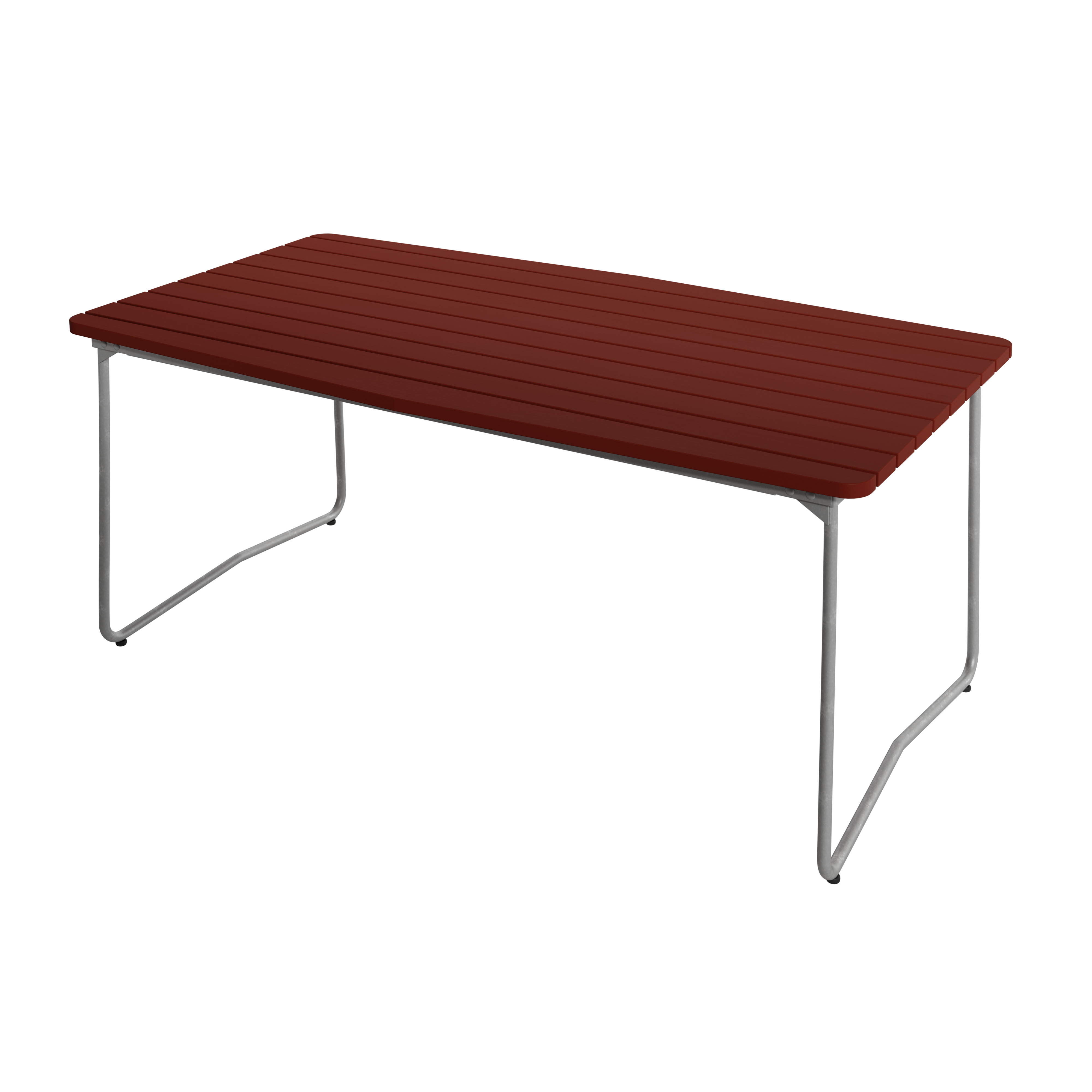 Grythyttan Stålmöbler - B31 Bord 92x170 Cm / Varmförzinkat Stål - Mörkröd