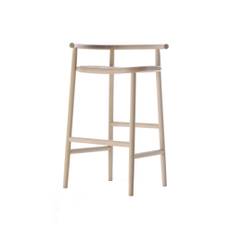 Gebruder Thonet Vienna - Single Curve Counter, Orange D20, Lacquered Beech, Woven Cane Seat - Barstolar - Nendo - Orange - Naturmaterial/Trä