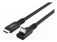 (ComputerSalg) MicroConnect Premium - USB-kabel - USB-C (han) lige til USB-C (han) vinklet - USB 3.2 Gen 2x2 - 20 V - 5 A - 25 cm - op til 20 Gbps datatransferhasti