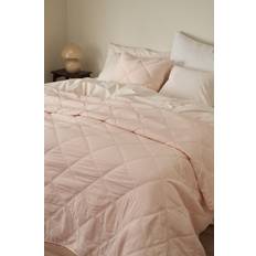 &Home - Sengetæppe Heaven Check - Rosa - 150X250