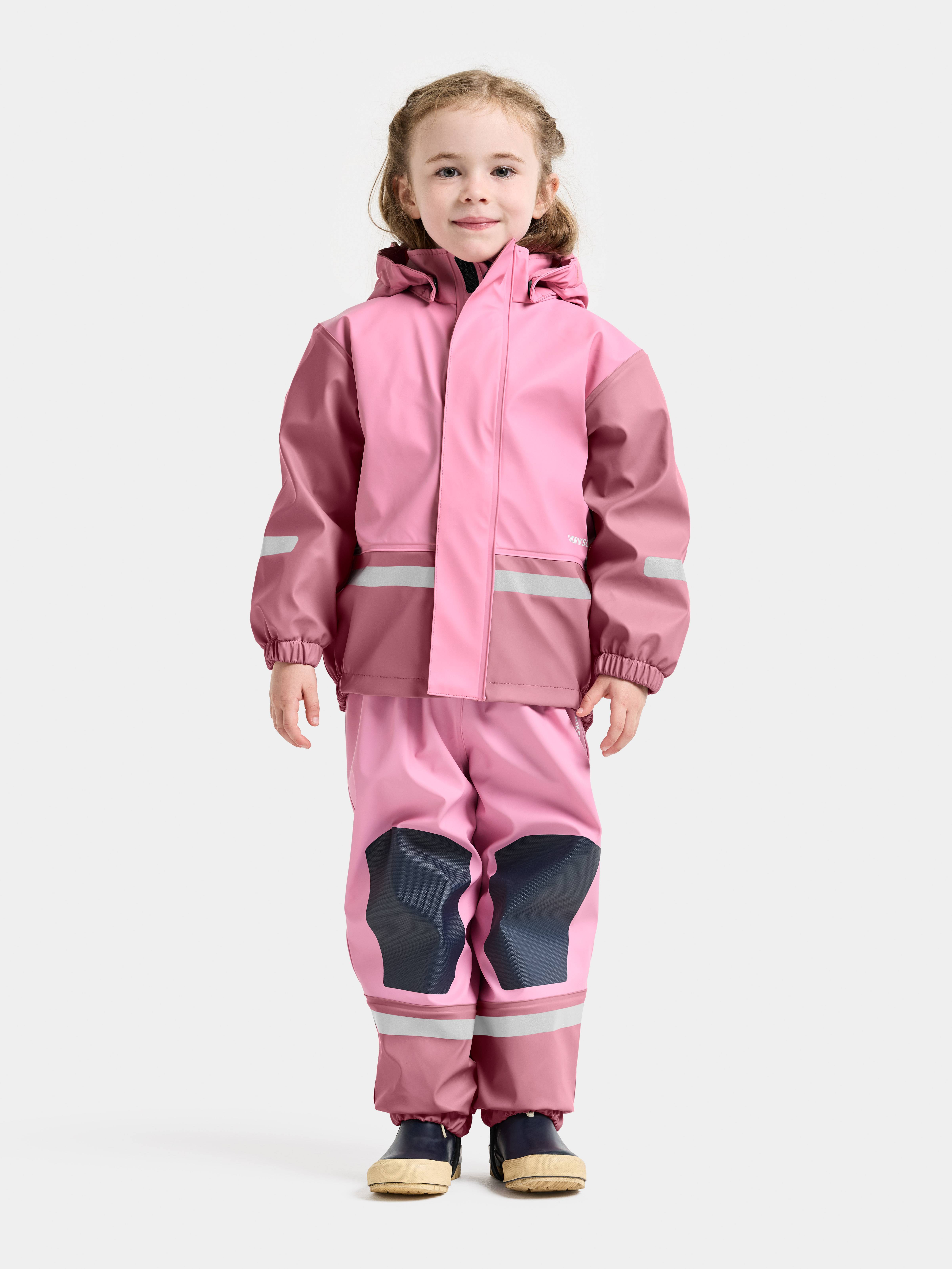 Didriksons Boardman Fodrat Regnställ, Light Heather Pink, 80