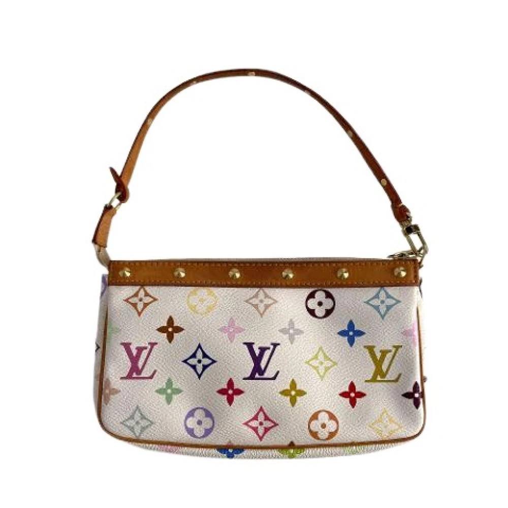 Louis Vuitton Vintage Pre-owned Canvas Clutch - Vintage - Dame - Hvid - ONE SIZE - Tyl