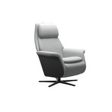 Stressless® Sam Wood Power lænestol (Dinamica microfiber, Sirius stel, inkl. varme og massage funktion)