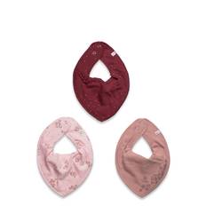 PIPPI Bandana Bib Girl -Aop (3-Pack) |Rosa |One Size
