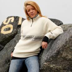 Norsk strik trøje med windbreaker af 100% ren uld XL = str. 48