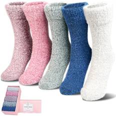 ICEIVY Flauschige Kuschel Geschenk Socken für Damen Warme Winter Bettsocken Dicke Haussocken 35-42 Mit Schachtel