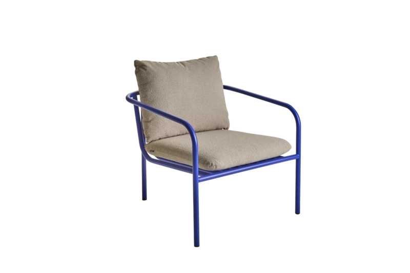Bendt fåtölj indigo blue/teddy beige