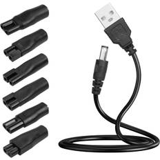 MH-5V 6PCS, 1M USB-laddare för elektriska rakapparater, rakapparater,