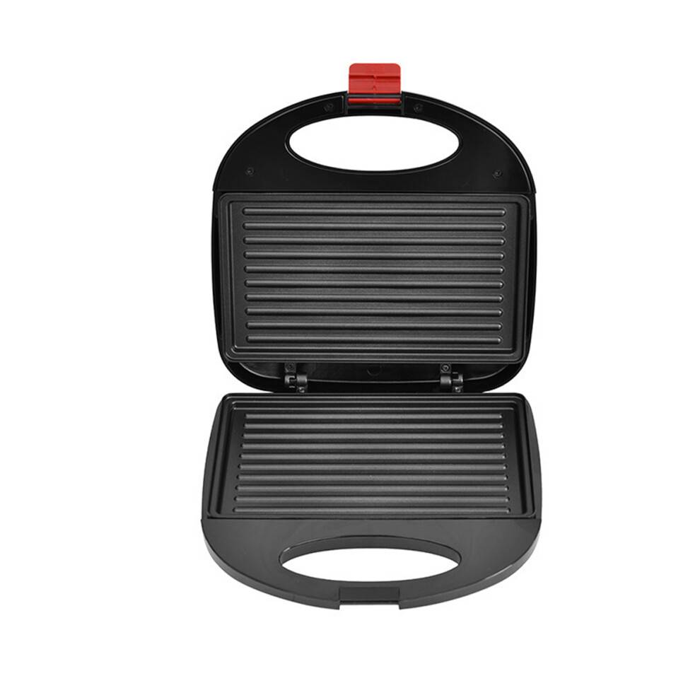 Elektrisk panini-pressegrill, non-stick-belagte plader med indikatorlamper, automatisk temperaturkontrol for hurtig og jævn bagning, kompakt