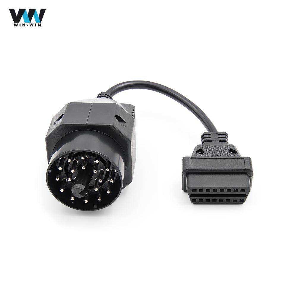 För BMW Diagnostikkabel 20-stifts till 16-stifts kontakt OBD-kabel OBD2 20-stifts till 16-stifts förlängningsadapter för BMW Old Car-kabel gray
