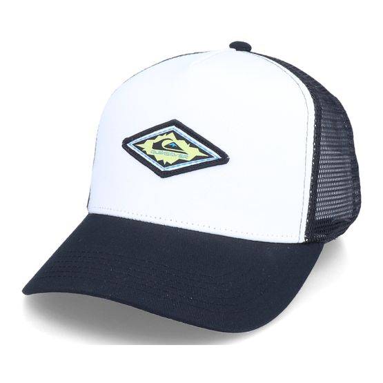 Quiksilver - Vit trucker Keps - Kids Mongrel Flame White/Black Trucker @ Hatstore