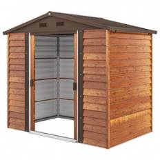 Förråd - Redskapsbod 152 x 235,7 x 208,7 cm Trämönstrad Stål - Brun