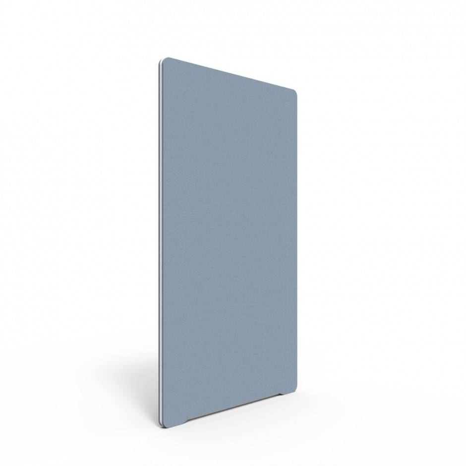 Golvskärm Edge, Färg Blue Dolphin YA302 - Ljusblå, Storlek B80 x H150 cm, Listfärg Vit