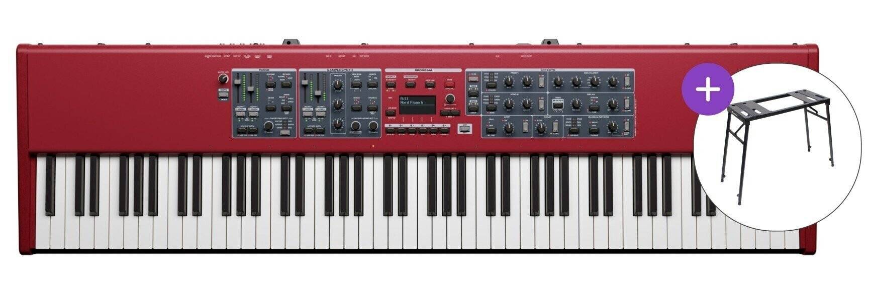 NORD Piano 6 88 STND SET Digitalt scen piano Red