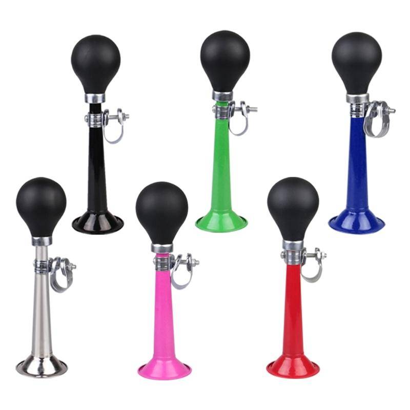 Signalhorn Clownhorn Cykelhorn Klassiskt Metallhögtalare Cykel Luftsignal för fordon Cyklar silver