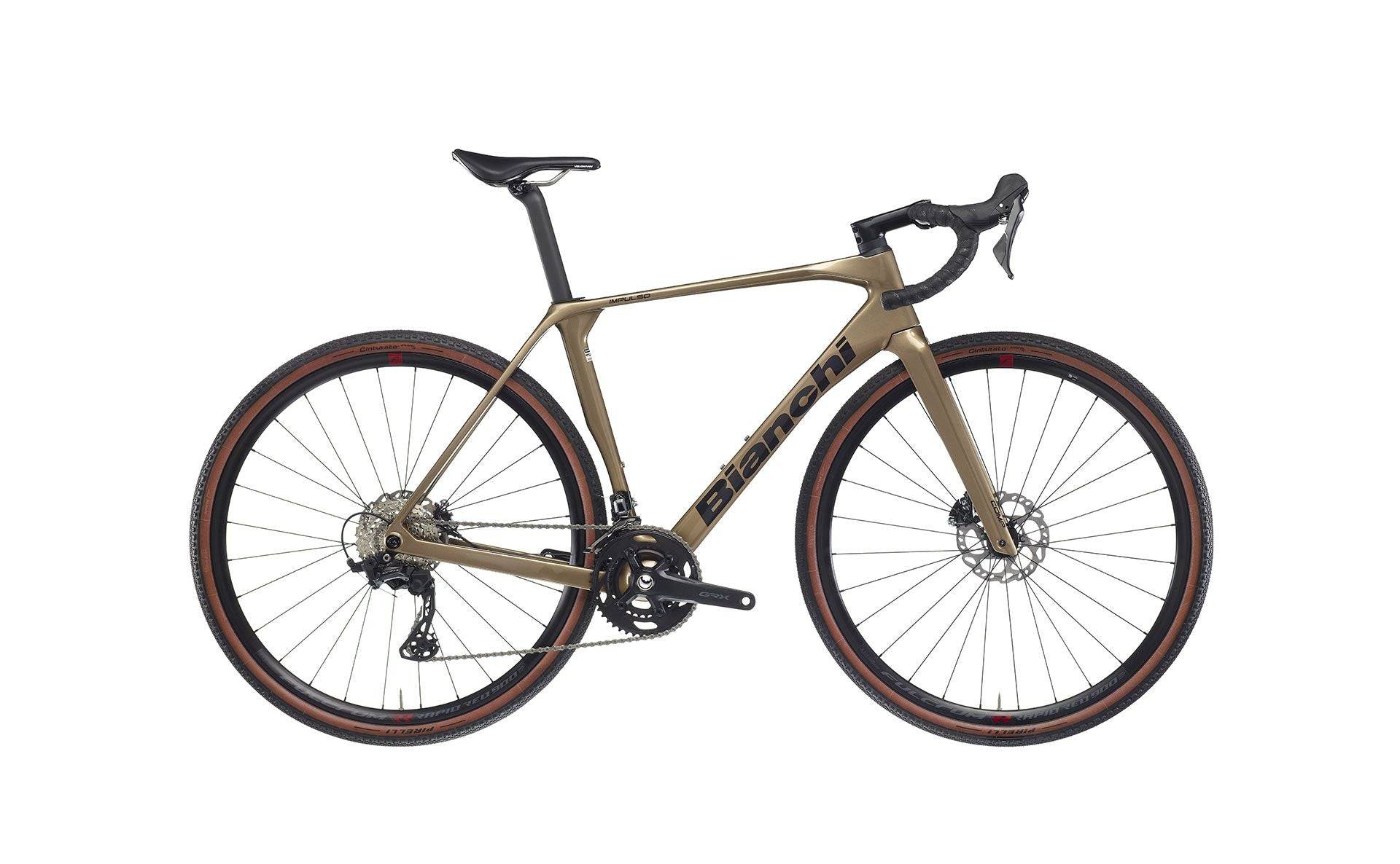 Bianchi Impulso 2024 - Shimano GRX Di2 2x12sp - Fulcrum RapidRed 900 2-Way Fit Ready - 044 / M / F8 - Terra/Nero Glossy (M)