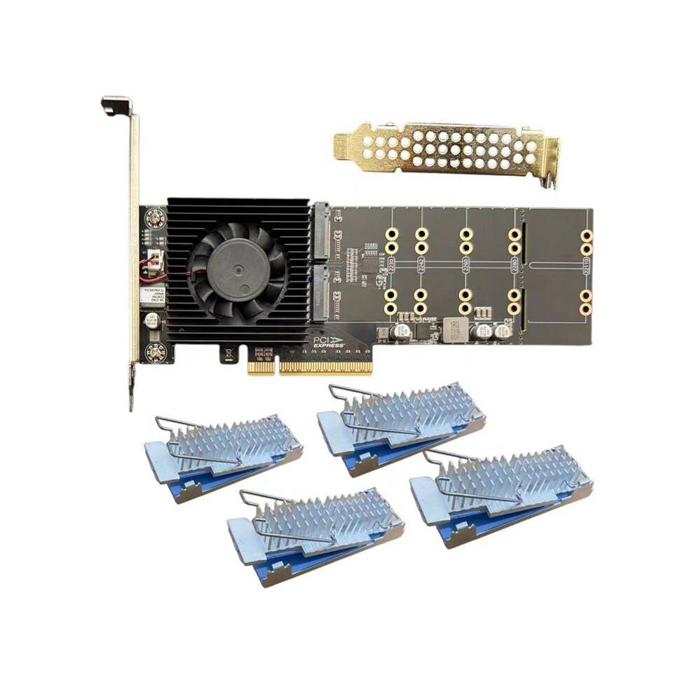 PCle 4.0 X8 to NVME 4-Bit M.2 Hard Disk Expansion Card PLX88024 Drive-Free Split-Free Pcie 4.0 Nvme Expansion Card B