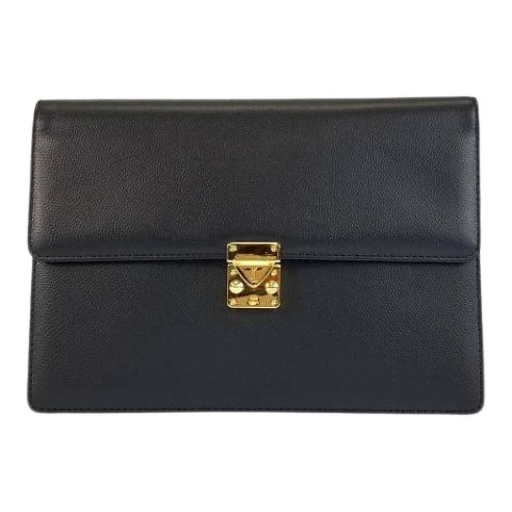 Yves Saint Laurent Vintage Pre-owned Vintage Clutch - Vintage - Herre - Sort - ONE SIZE - Læder