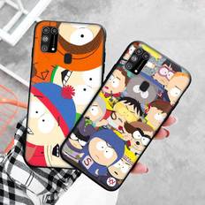 Black Case for Xiaomi Redmi 13C Note 9 iPhone XR 7 8 14 15 11 12 13 X XS Pro Max Samsung A25 S23 S24 FE Ultra Plus South Park Xiaomi POCO M6 Pro 4G svart