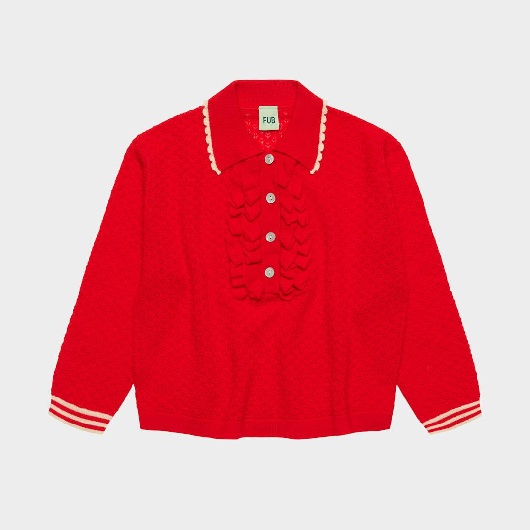 FUB Frill Polo Classic Red Classic Red 150 cm Röd 150 cm Flickor