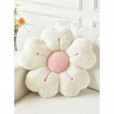 1pc Flower Shaped Cushion, Decorate Pillow For Bed And Sofa, Cute Daisy Pillow For Dorm, Floor Cushion, Spring, Gifts For Family And Friends - White - Multi-size