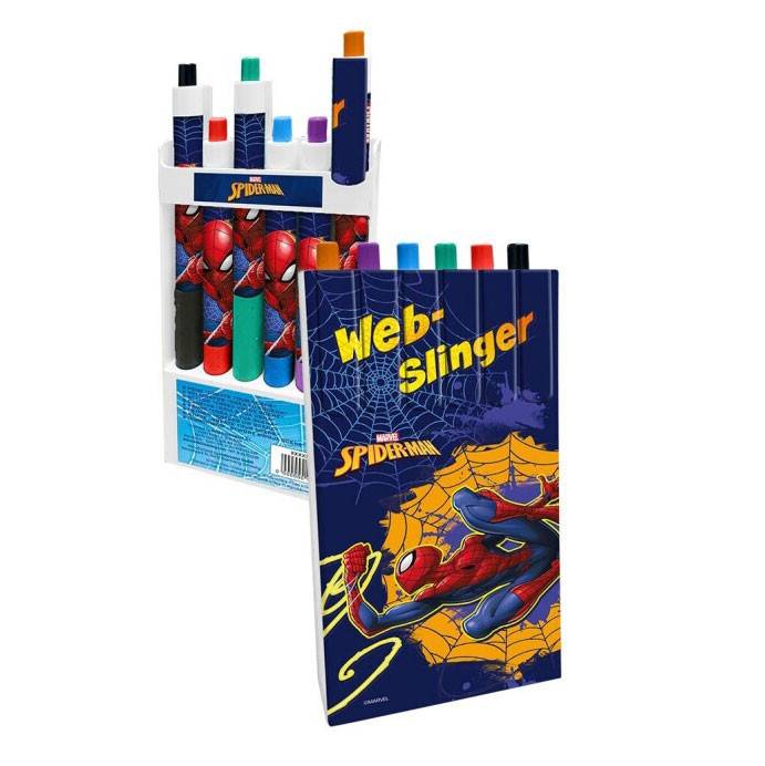 Spindelmannen färgpennor set 6 st