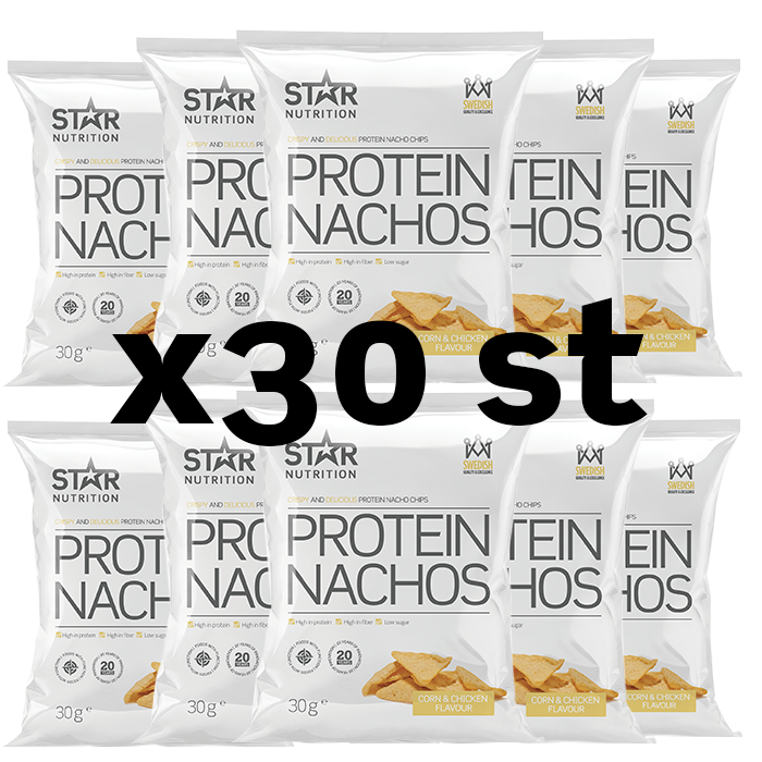 Snacks & slik Star Nutrition 30 x Protein Nachos, 30g - Bodyman.dk.