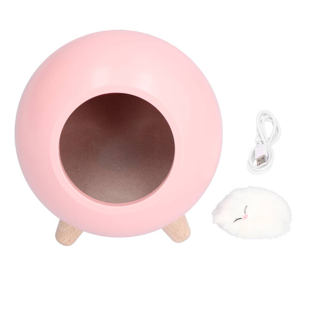 Kattema nattlampa för sovrum, USB-laddningsbar LED-lampa dimbar bordslampa husdjursdesign mjuk belysning dekorativ sovrumslampa för barn och
