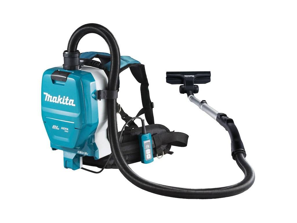 Støvsuger Rygstøvsuger Makita 2x18V 2ltr 4.5kg uden Pose/Lader/Batteri Blå.