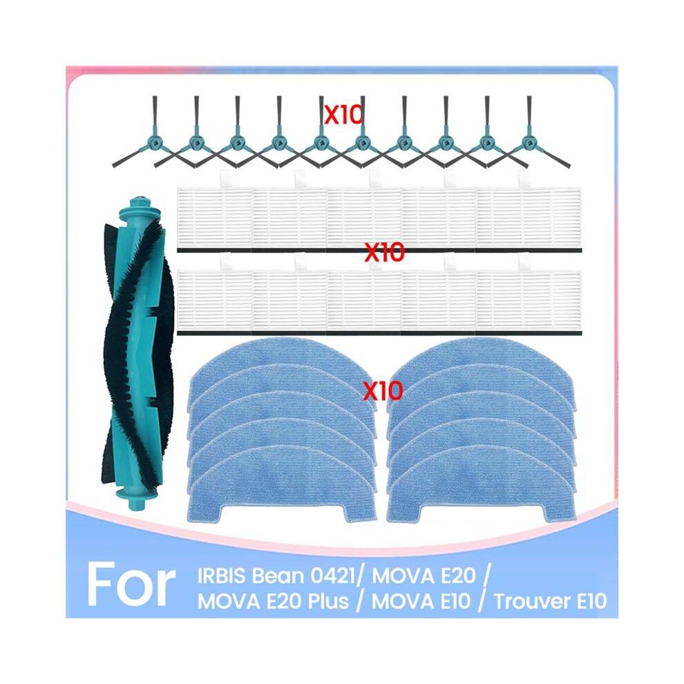 For IRBIS Bean 0421 for MOVA E20 / MOVA E20 / MOVA E10 / Trouver E10 Replacement Part Brush Filter Mop Cloth