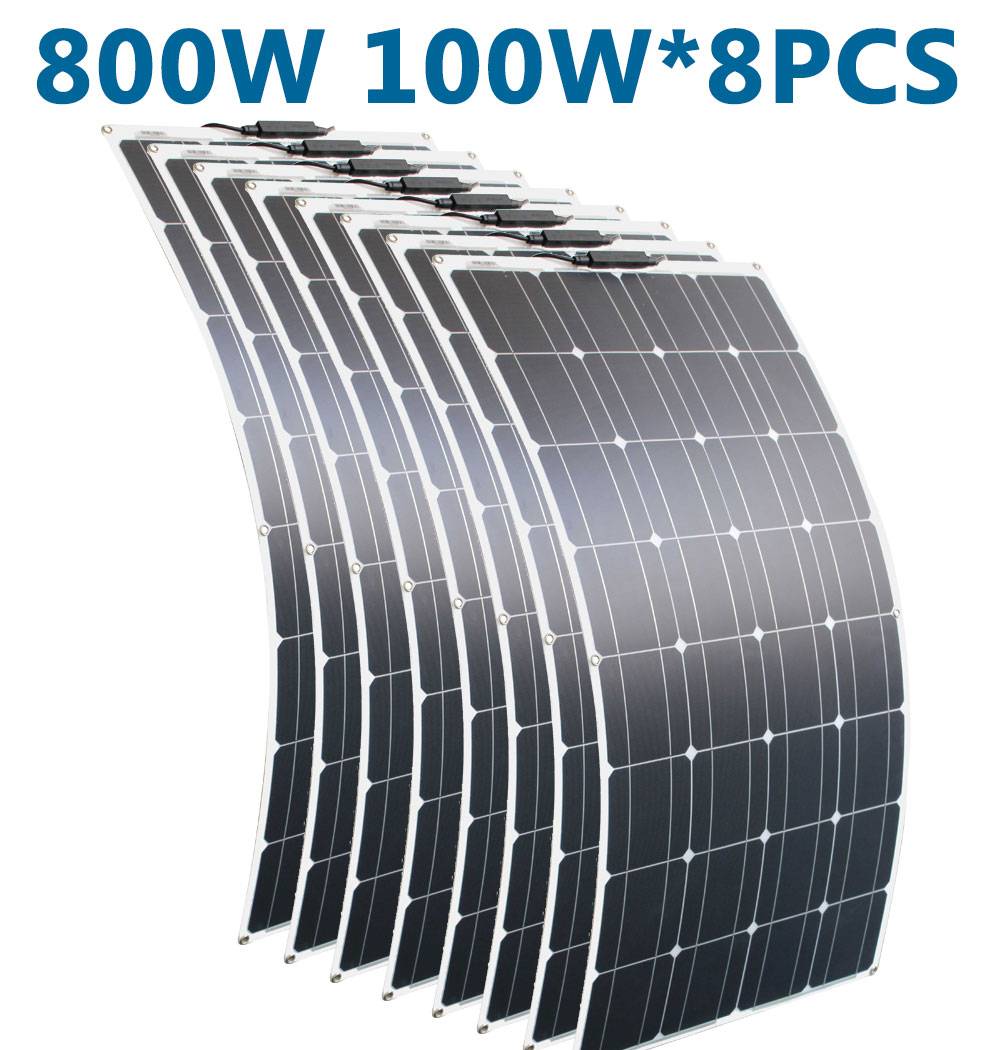 DGSUNLIGHT 100w 200w 12v Portable Solar Panel Flexible 18V 800W Plate Cells Monocrystalline Silicon
