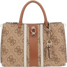 GUESS Erenia Girlfriend Satchel Dam Stl. - Axelremsväskor Från Magasin - Latte Logo (One size)